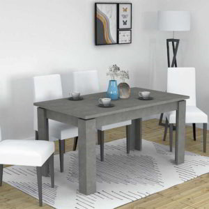 Τραπέζι κουζίνας/σαλονιού Denzel Megapap μελαμίνης χρώμα ανθρακί 140x80x76εκ.