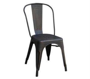Καρέκλα RELIX Antique Black High (Συσκ.10) 45x51x85cm