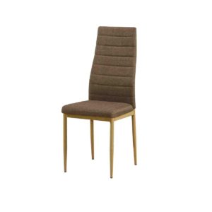 Καρέκλα JETTA Ύφ.Καφέ/Μεταλ.Φυσικό (Συσκ.6) 40x50x95cm