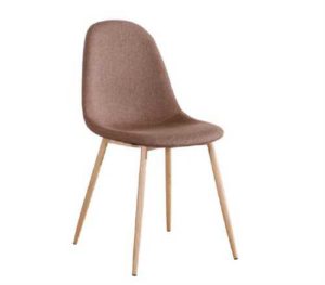 Καρέκλα Celina Μεταλλική Φυσικό/Ύφασμ.Καφέ Συσκ.4τμχ 45x54x85cm