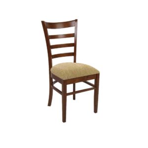 Καρέκλα Καρυδί/Ύφ.Μπεζ NATURALE-L 42x50x91cm (Σετ 2 ΤΕΜ)