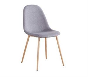 Καρέκλα Celina Μεταλλική Φυσικό/Ύφασμ.Γκρι Συσκ.4τμχ 45x54x85cm