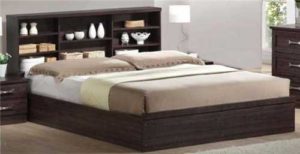 Κρεβάτι διπλό Life 160X200 με ράφια Zebrano