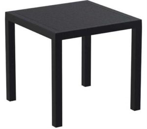 Τραπέζι πολυπροπυλένιου Ares 80x80 Μαύρο