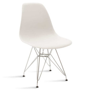 Καρέκλα Adelle pakoworld pp χρώμα λευκό - inox