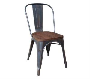 Καρέκλα RELIX Wood Antique Black High 45x51x85cm
