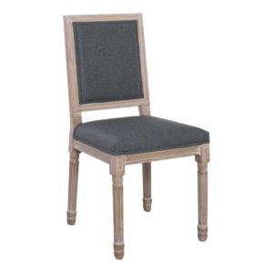 Καρέκλα JAMESON Square Decape/Ύφασμα Γκρι 45x53x95cm (Σετ 2 ΤΕΜ)