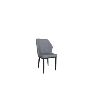 Καρέκλα DELUX Μεταλλική Βαφή Μαύρη/PU Ανθρακί 49x51x89cm (Σετ 6 ΤΕΜ)