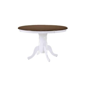 Τραπέζι Φ106+30cm NIRVANA Καρυδί/Άσπρο
