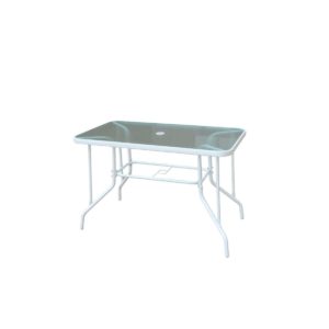 Τραπέζι BALENO 110x60cm Μεταλλικό Άσπρο