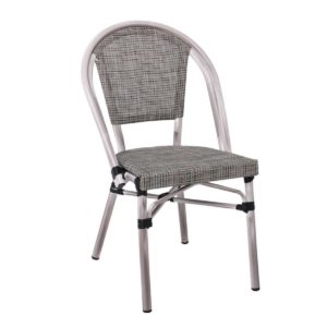 Καρέκλα Dining Costa Αλουμινίου Antique Grey / Textilene Μπεζ . Διάσταση: 50x55x85cm