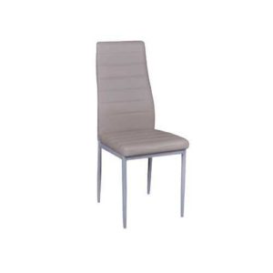 Καρέκλα Jetta-I Βαφή Γκρι/PVC Cappuccino Συσκ.6τμχ 40x50x95cm