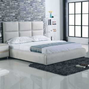 Κρεβάτι διπλό Maxim 160X200 Ύφασμα Grey-Stone
