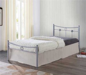 Κρεβάτι μονό Dugan 90x200 Μεταλλικό Silver