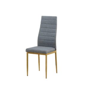 Καρέκλα JETTA Ύφ.Γκρι/Μεταλ.Φυσικό (Συσκ.6) 40x50x95cm