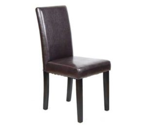 Καρέκλα Maleva-L PU Καφέ 42x56x93cm (Σετ 2 ΤΕΜ)