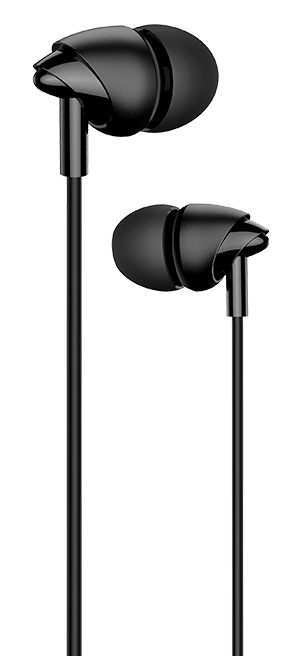 USAMS HSEP3901 | USAMS earphones με μικρόφωνο EP-39, 10mm, 3.5mm, 1.2m, μαύρα