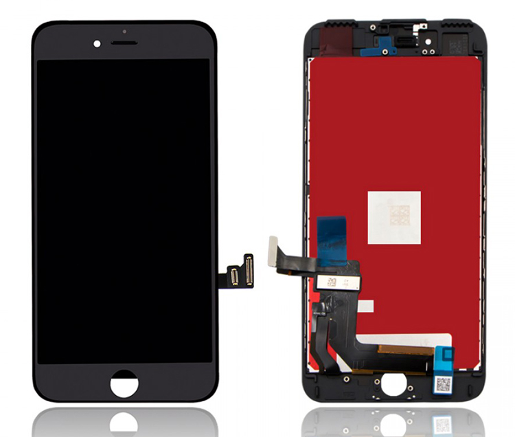 TW INCELL ILCD-009 | TW INCELL LCD για iPhone 7 Plus, camera-sensor ring, earmesh, μαύρη
