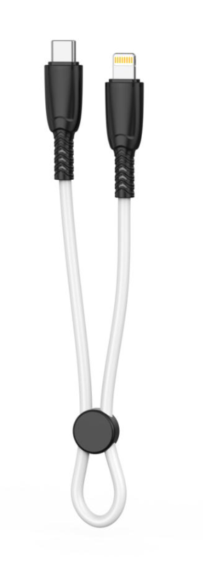 XO NB-Q248A Suluo Series Portable Silicone Type-c to Lightning 27W L=25cm Strip Cable White