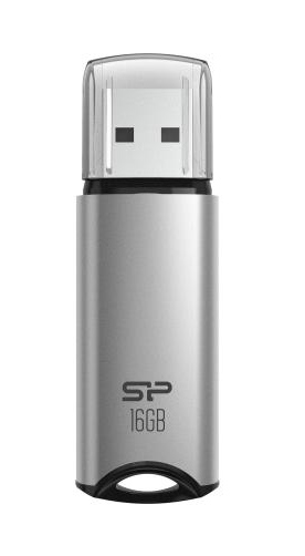 SILICON POWER SP016GBUF3M02V1S | SILICON POWER USB Flash Drive Marvel M02, 16GB, USB 3.2, γκρι