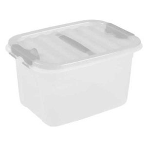 Homeplast Pin Box 15L Λευκό | Κουτί Αποθήκευσης με Καπάκι 33×25×19cm Πλαστικό