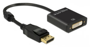 DELOCK 62599 | DELOCK αντάπτορας DisplayPort 1.2 σε DVI 62599, active, 4K, 20cm, μαύρος