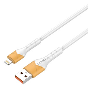 LDNIO 5210131073551 | LDNIO καλώδιο Lightning σε USB LS802, 30W, 2m, λευκό