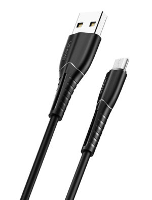 USAMS SJ365USB01 | USAMS καλώδιο Micro USB σε USB US-SJ365, 2A, 1m, μαύρο