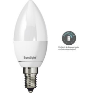 Λάμπα LED E14 Κεράκι C37 5W 230V 400lm 270° Θερμό Λευκό 3000K Switch Dimmable Spotlight
