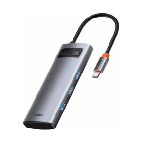 Baseus Metal Gleam USB-C Docking Station with HDMI 4K PD Silver (CAHUB-CX0G) (BASCAHUBCX0G)