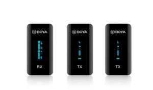 BOYA BY-XM6-S2 2.4 Ghz wireless mic system 3.5mm for camera, phone, laptop (2 transmitters, two per