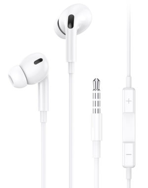 USAMS SJ451HS01 | USAMS earphones με μικρόφωνο EP-41, 3.5mm, 10mm, 1.2m, λευκά