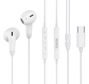 YISON X8-CWH | YISON earphones με μικρόφωνο X8, USB-C, 13mm, 1.2m, λευκά