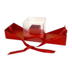JK Home Décor - Κουτί Χάρτινο Κόκκινο 18x18x18cm 1τμχ