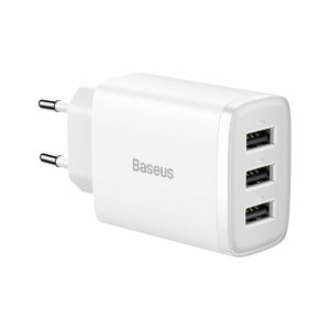 Baseus Φορτιστής Without Cable with 3 USB-A Ports 17W White (CCXJ020102) (BASCCXJ020102)