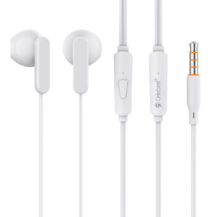 CELEBRAT G23-WH | CELEBRAT earphones με μικρόφωνο G23, 3.5mm, 1.2m, λευκά