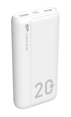 SILICON POWER SP20KMAPBKQS150W | SILICON POWER power bank QS15, 20000mAh, 2x USB & USB Type-C, 18W, λευκό