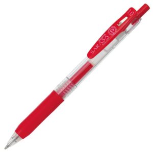 Zebra Sarasa Clip Gel Pen 1.0 Red (ZB-14333) (ZEB14333)