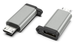 POWERTECH PTH-065 | POWERTECH αντάπτορας Micro USB αρσενικό σε USB-C θηλυκό PTH-065, ασημί