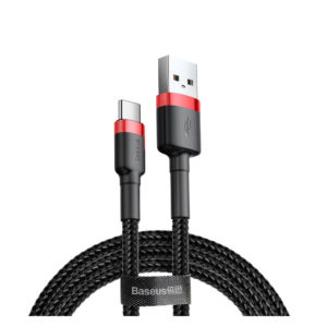 Baseus Cafule Braided USB 2.0 Cable USB-C male - USB-A male Black 1m (CATKLF-B91) (BASCATKLF-B91)