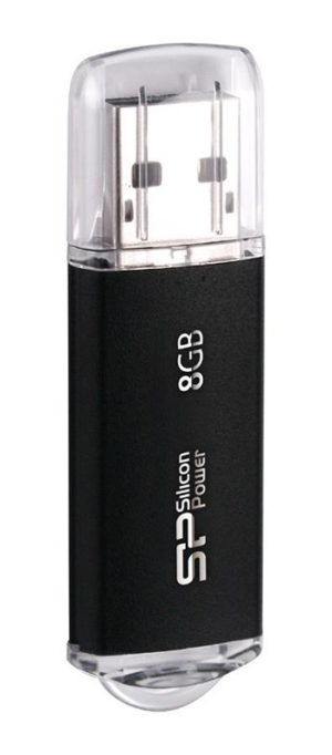 SILICON POWER SP008GBUF2M01V1K | SILICON POWER USB Flash Drive Ultima II-I, 8GB, USB 2.0, μαύρο