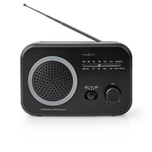 Nedis Portable Battery Radio Black (RDFM1330GY) (NEDRDFM1330GY)