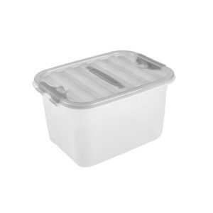 Homeplast Pin Box 22L Λευκό | Κουτί Αποθήκευσης με Καπάκι 40×30×23cm Πλαστικό