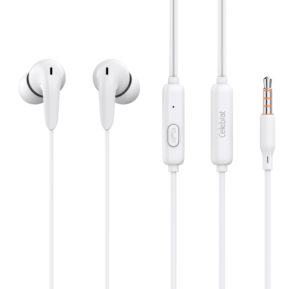 CELEBRAT G26-WH | CELEBRAT earphones με μικρόφωνο G26, 3.5mm, 1.2m, λευκά