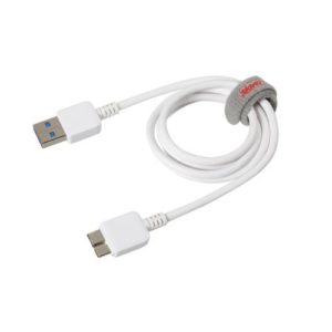 Lampa 38934 | ΚΑΛΩΔΙΟ USB ΦΟΡΤΙΣΗΣ & ΣΥΓΧΡΟΝΙΣΜΟΥ MICRO B 100 cm (ΛΕΥΚΟ - USB 3.0)