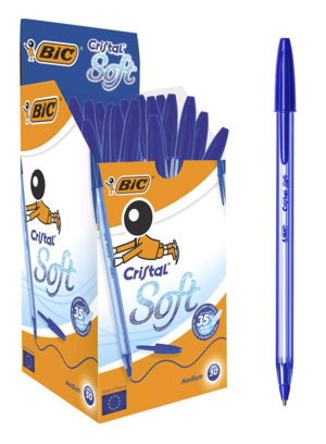 BIC 3086123355361 | BIC στυλό διαρκείας Cristal Soft με μύτη 1.2mm, μπλε, 50τμχ