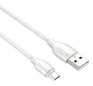 LDNIO 6933138643716 | LDNIO καλώδιο Micro USB σε USB LS371, 2.1A, 1m, λευκό