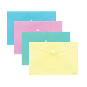 Typotrust Envelope with Button A4 Pastel (Various Coloros) (FP25304) (TYPFP25304)