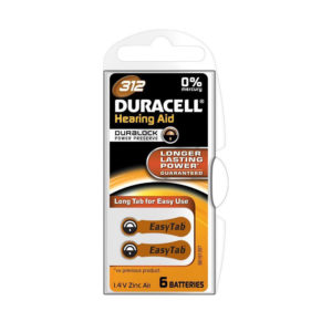 Duracell Activair Hearing Aid Batteries 312 1.4V 6pcs (ACA312MF) (DURACA312MF)