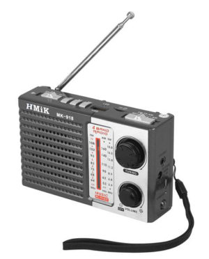HMIK LXMK918S | HMIK φορητό ραδιόφωνο & ηχείο MK-918 με φακό, USB/TF/AUX, γκρι